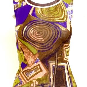 Cividini Silk Knit TOpSize 40 (US Small) Stretch Floral Print NWOT